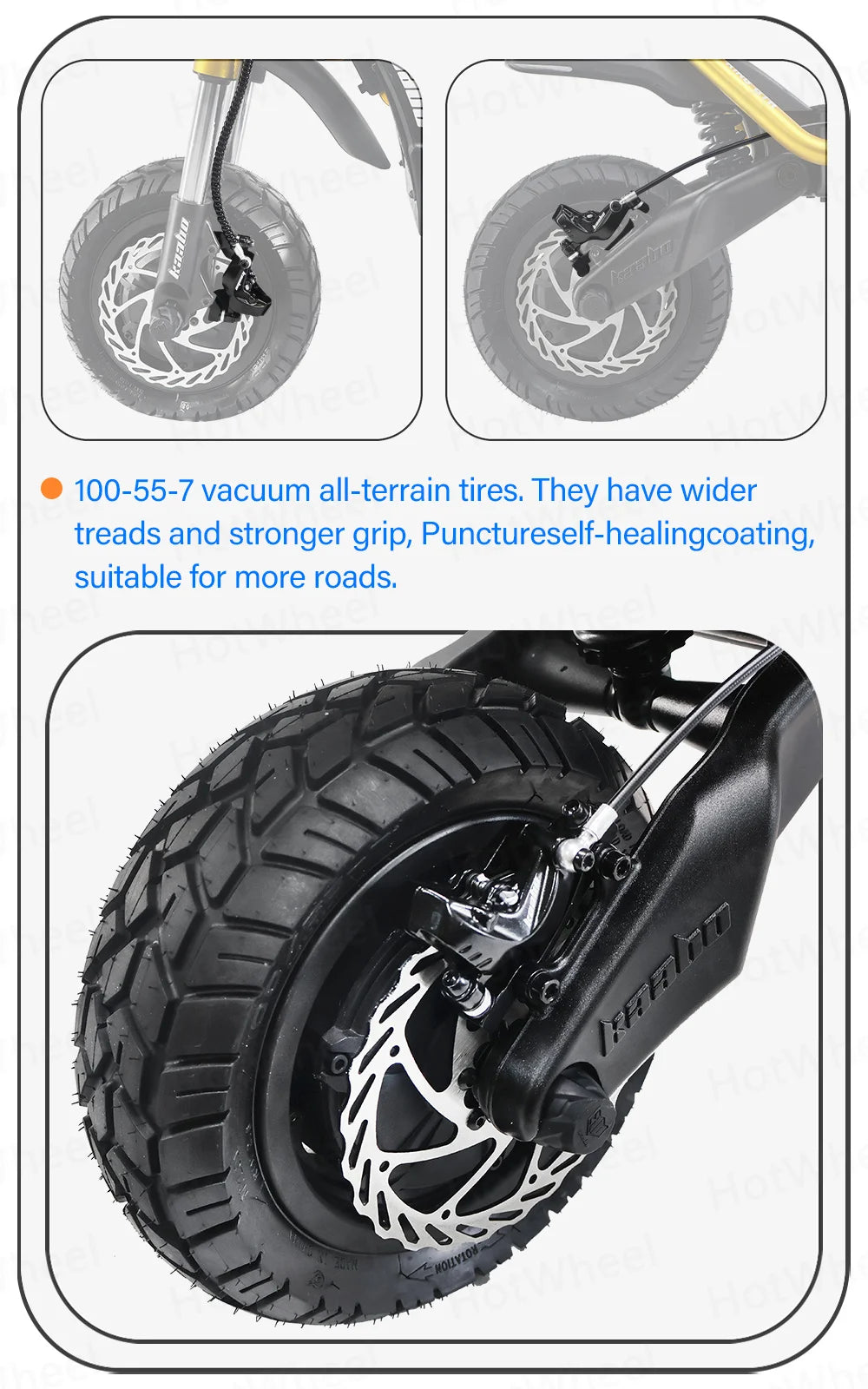 KB Wolf King GTR Max Electric Scooter 2000W*2 Motor 72V 40Ah Battery 2in1 FOC Controller Central Display 12inch Vacuum CST Tire