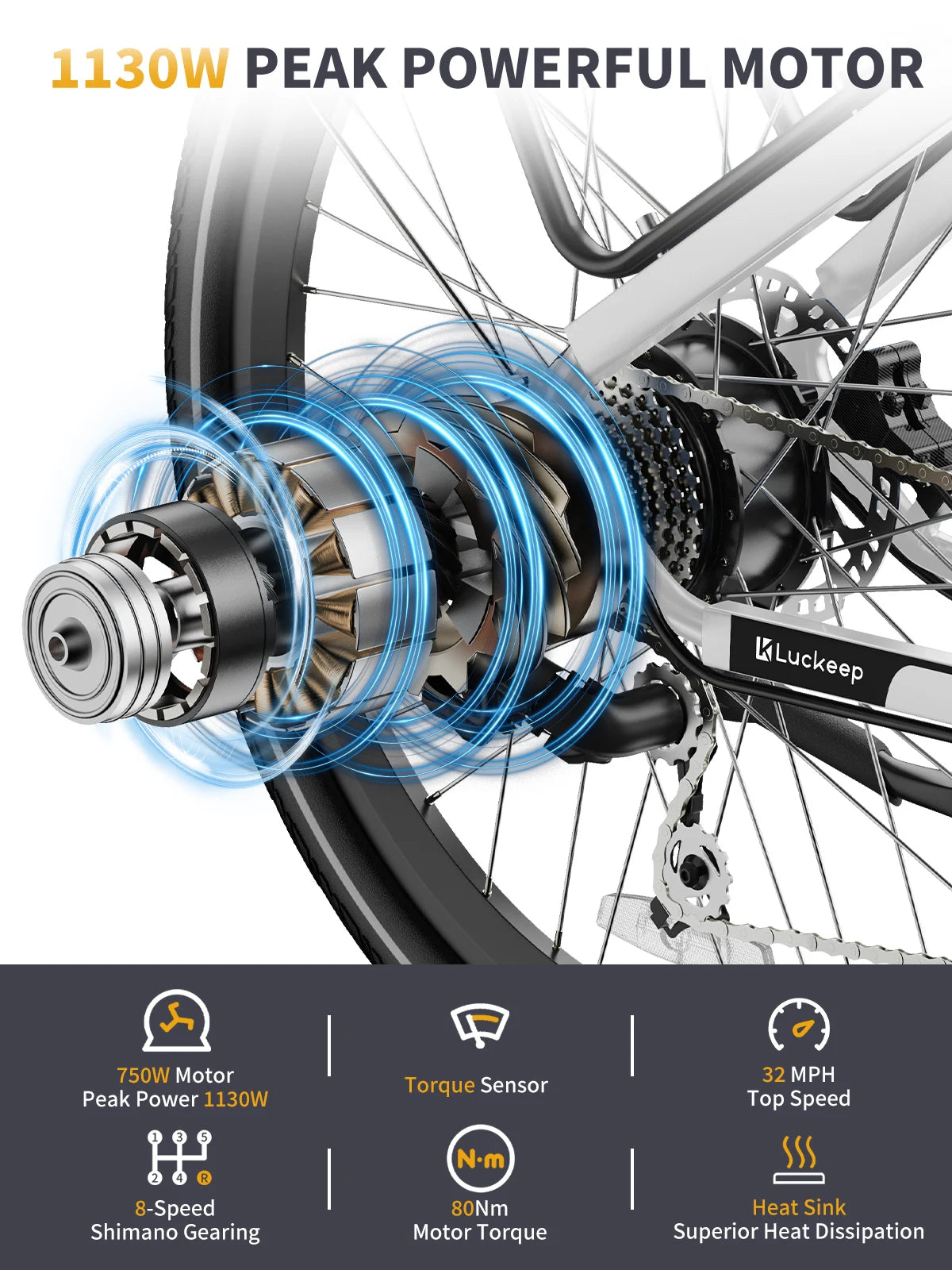 Electric Bike 750W Motor 48V20AH Battery Smart APP Remote Control E-Bike 26*3.0-inch Tire Torque Sensor Aldult Electric Bicycle
