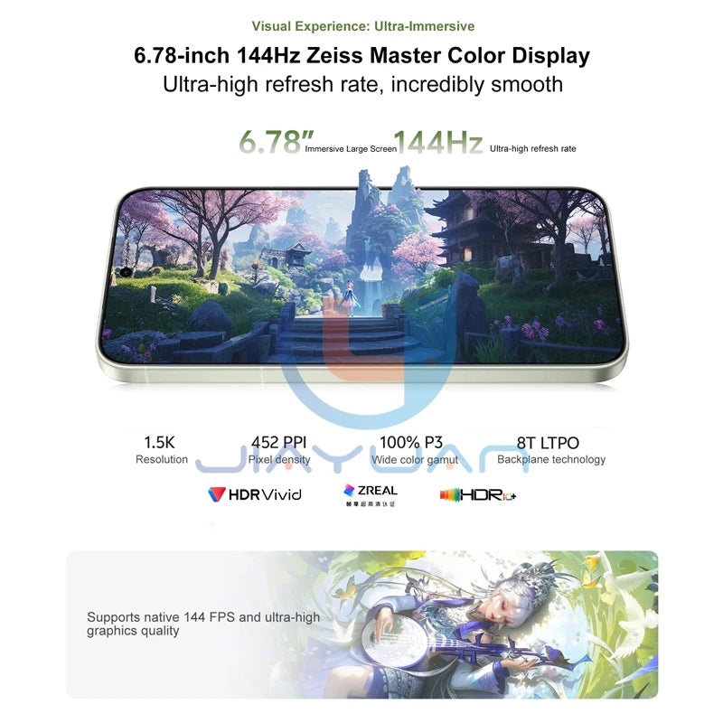 Original Vivo X300S 5G Smartphone 6.78" 144Hz LTPO AMOLED 200MP Zeiss Camera 7100mAh 90W Dimensity 9500 NFC Mobile Phone