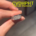 Radiant 1 2 3 Ct D VS1 Solid 14K White Gold Man Ring IGI Lab Grow Diamond Ring Diamond wedding ring Engagement Ring ﻿
