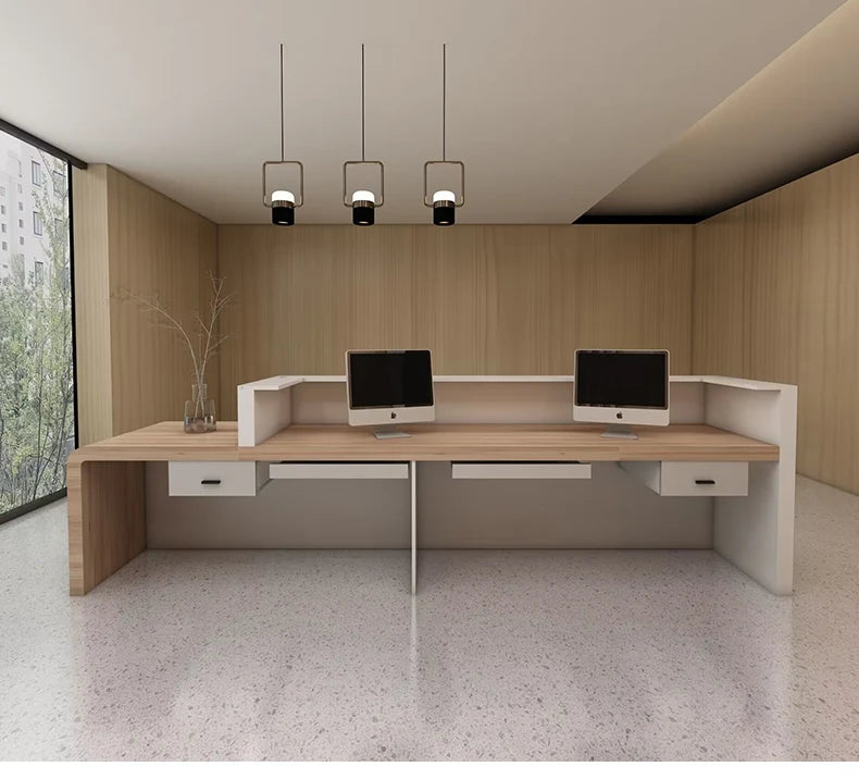 Italian Style Clothing Shop Reception Desks Hotel Luxury Beauty Salon Reception Desks Simplicity Office Furniture Recepce HBRD