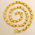 9999 pure gold starburst faceted 8mm necklace men's domineering rich chain 24K real gold jewelry