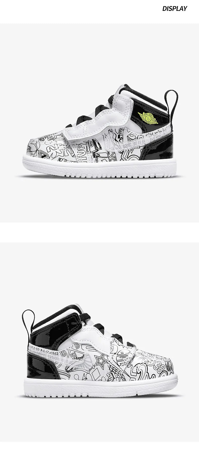 Nike genuine AIR JORDAN 1 children's classic sports and leisure shoes DH9682-100