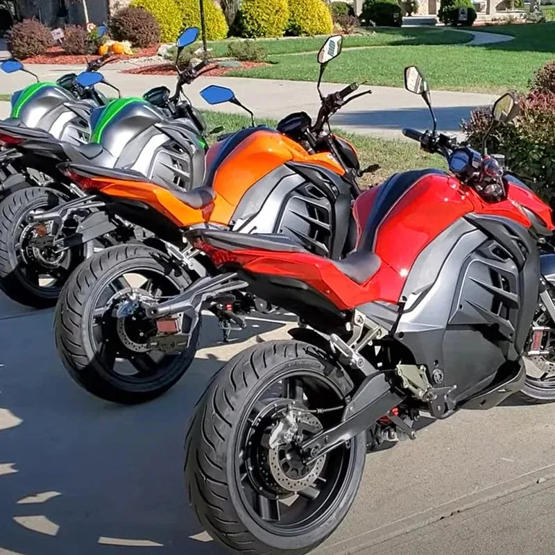 Factory Hot Selling HEZZO M7 72V 5000W 8000w Electric Racing Motorcycle 50Ah 130Km/H GPS Tracker Moped E  with EEC COC  Chopper