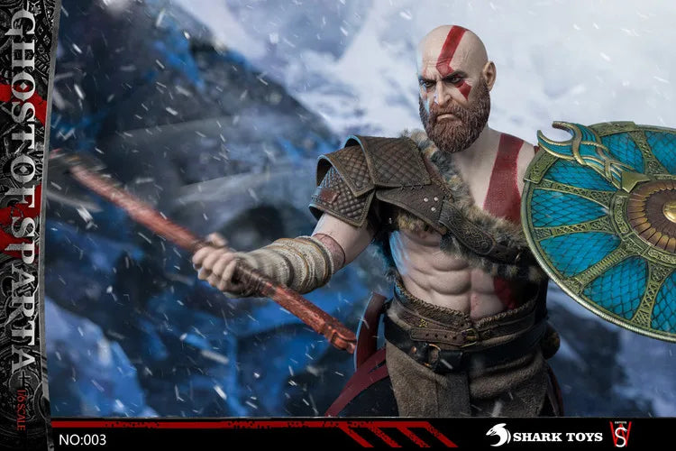 SWTOYS Original Spartan Warrior, God of War Series Kratos Anime Action Figure Model Toys Movable Model Ornaments Gifts Fo Boys