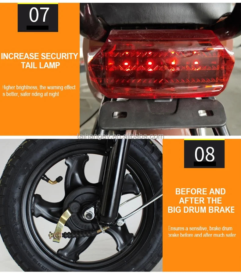Hot Selling High-Speed High-Power 350W Electric Motorcycle Mobile Electric Motorcycles 48V Digital Smart Technology Cheap Price