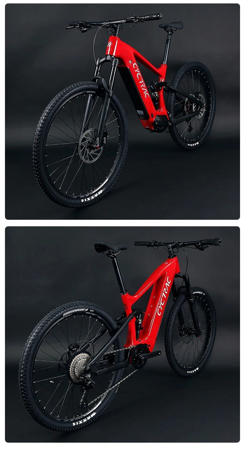 Hot Selling CYCTRAC Electric Bicycle Carbon Fiber Frame Electric Bike 29 Inch Electric Mountain Bike With Full Suspension
