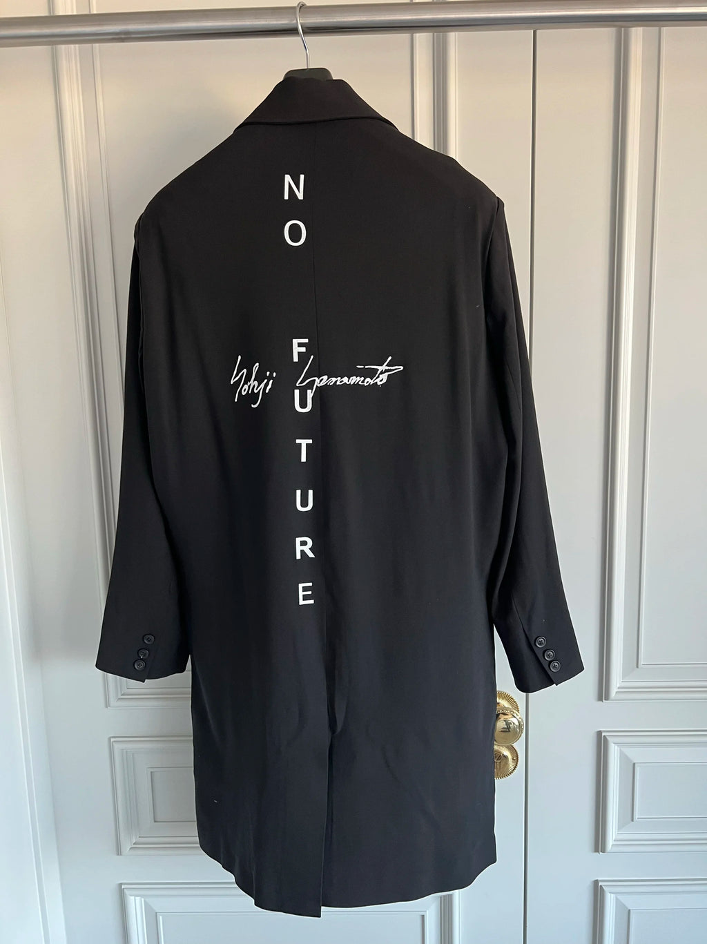 TOP-YAMAMOTO Original Design Yoshi signature single-breasted workwear, wool trench coat, commuter wear jacket