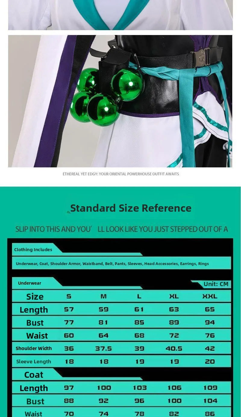 Valorant Game Cosplay Costume Full Set Female Sage Uniform Clothing Gaming Anime Festival Cosplay Props Accessories