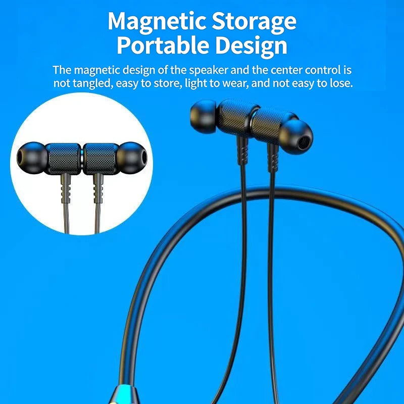 Lenovo Wireless Bluetooth Earphones Neckband Headphones Game StereoSports Headset Halter Waterproof Magnetic Earbud LED Display