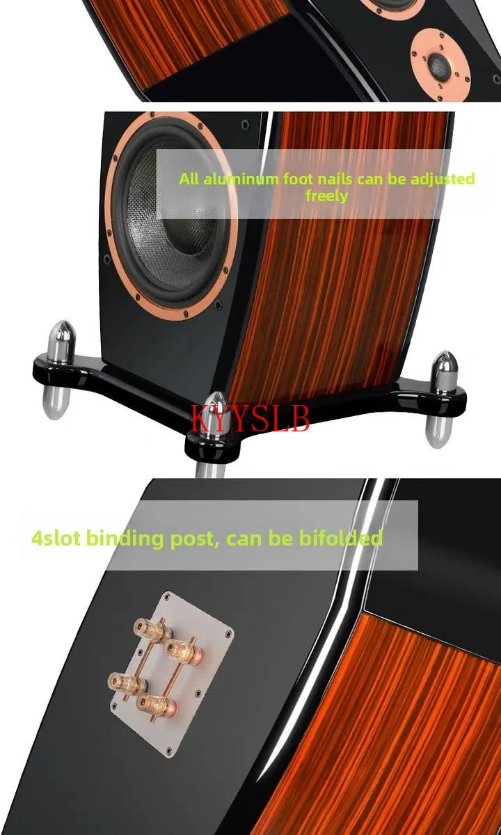 400W Dual 10-inch High-power Floor-standing Speakers Carbon Fiber Units High-fidelity Passive Speakers Home Front Audio 4ohm