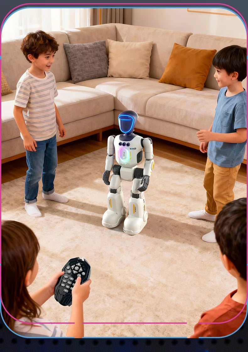 Smart Programming Humanoid Gesture Sensing Remote Control Robot 2.4G Joint Mobility Breathing Light Recording Function RC Robot
