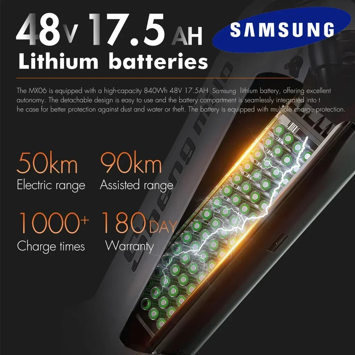 Mountain Electric Bike 500W Motor 48V17.5 Lithium battery 26-inch Tire Urban Commuter Electric Bike  Beach Travel E-Bike