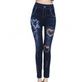 Hot Sexy Women Jean Skinny Jeggings Pants high waist leggings female print ankle-length Slim Legging Fitness Plus Size