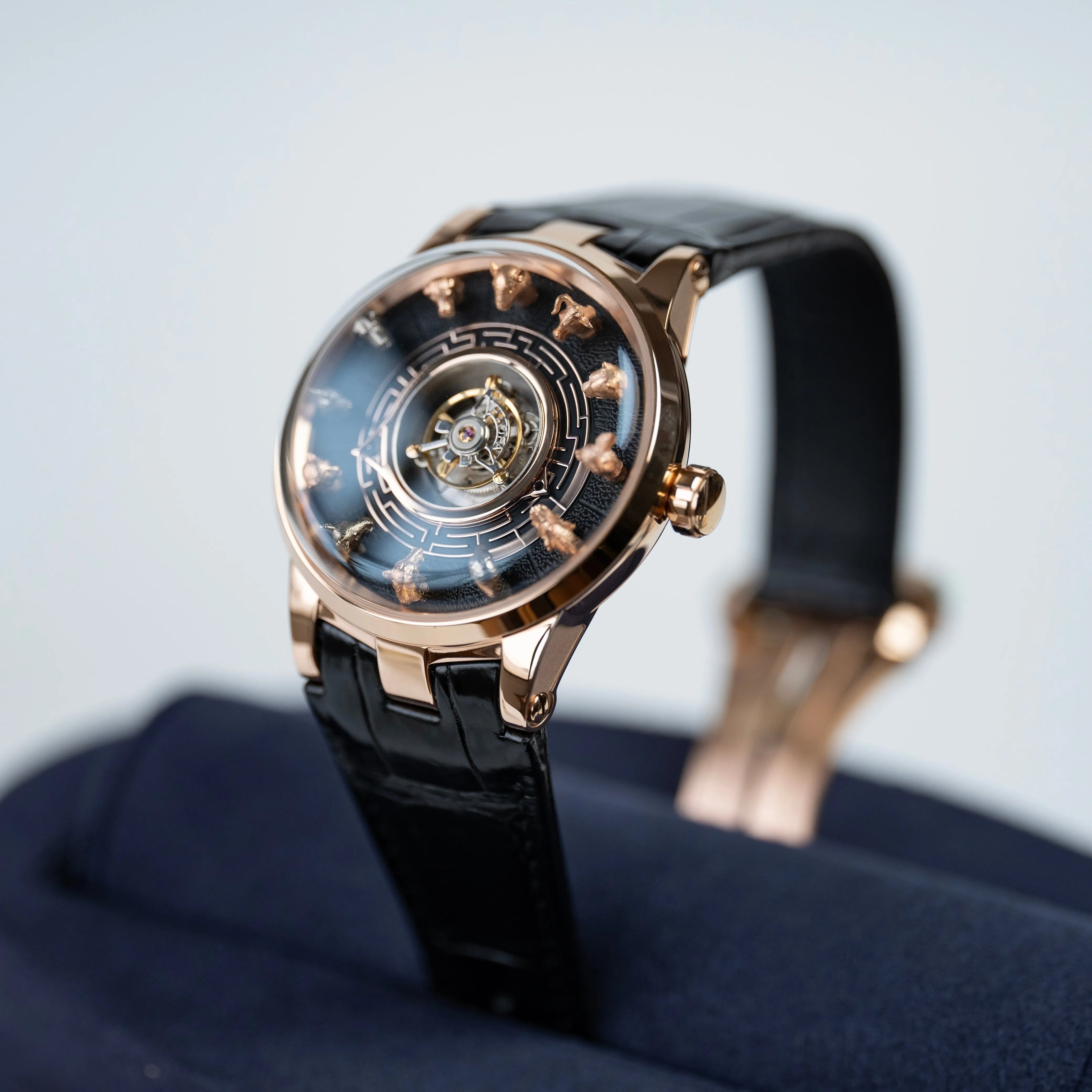 Haofa Center Tourbillon Watch 3D Chinese zodiac Animal Sculpture Manual Tourbillon Sapphire Waterproof Limited Watches Men 2000