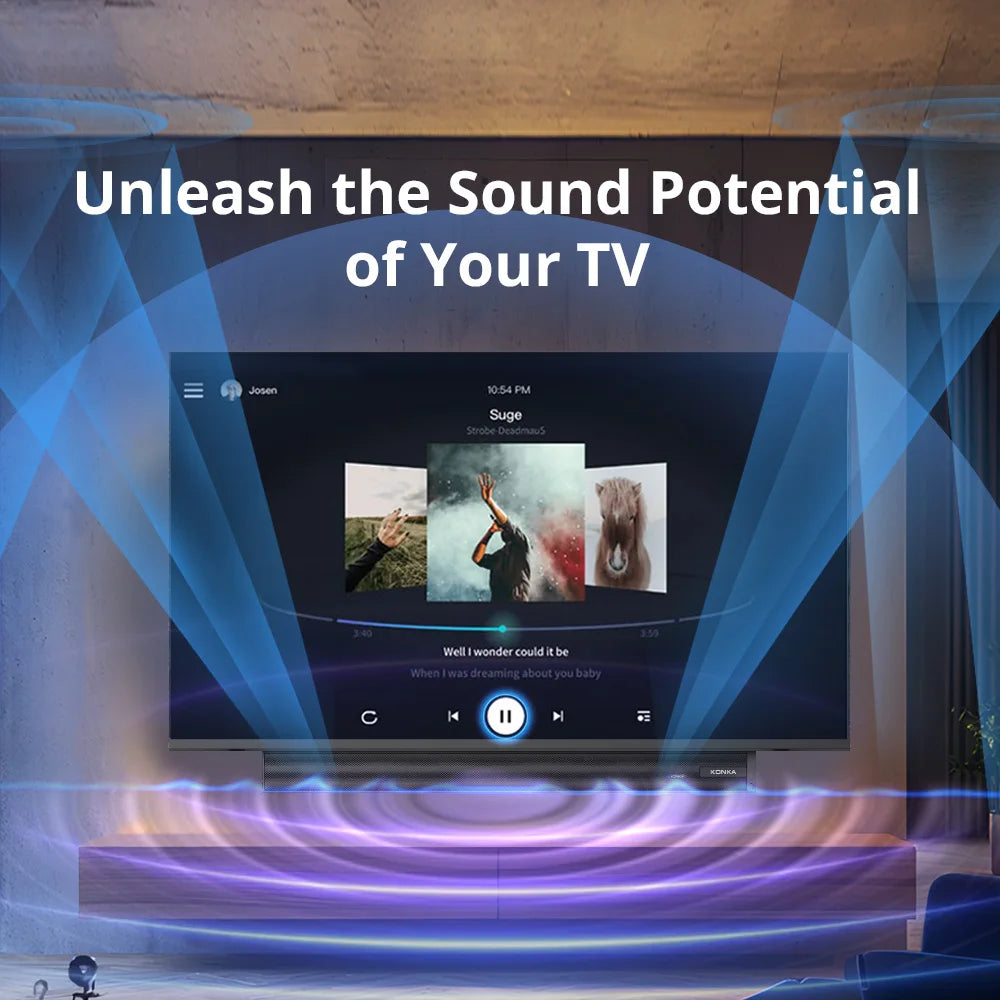 KONKA 32 inch Smart TV 30W Soundbar HDR10 V-Max Display Theater Audio Dynamic Sound Television Tizen OS By SAMSUNG 1Y Warranty