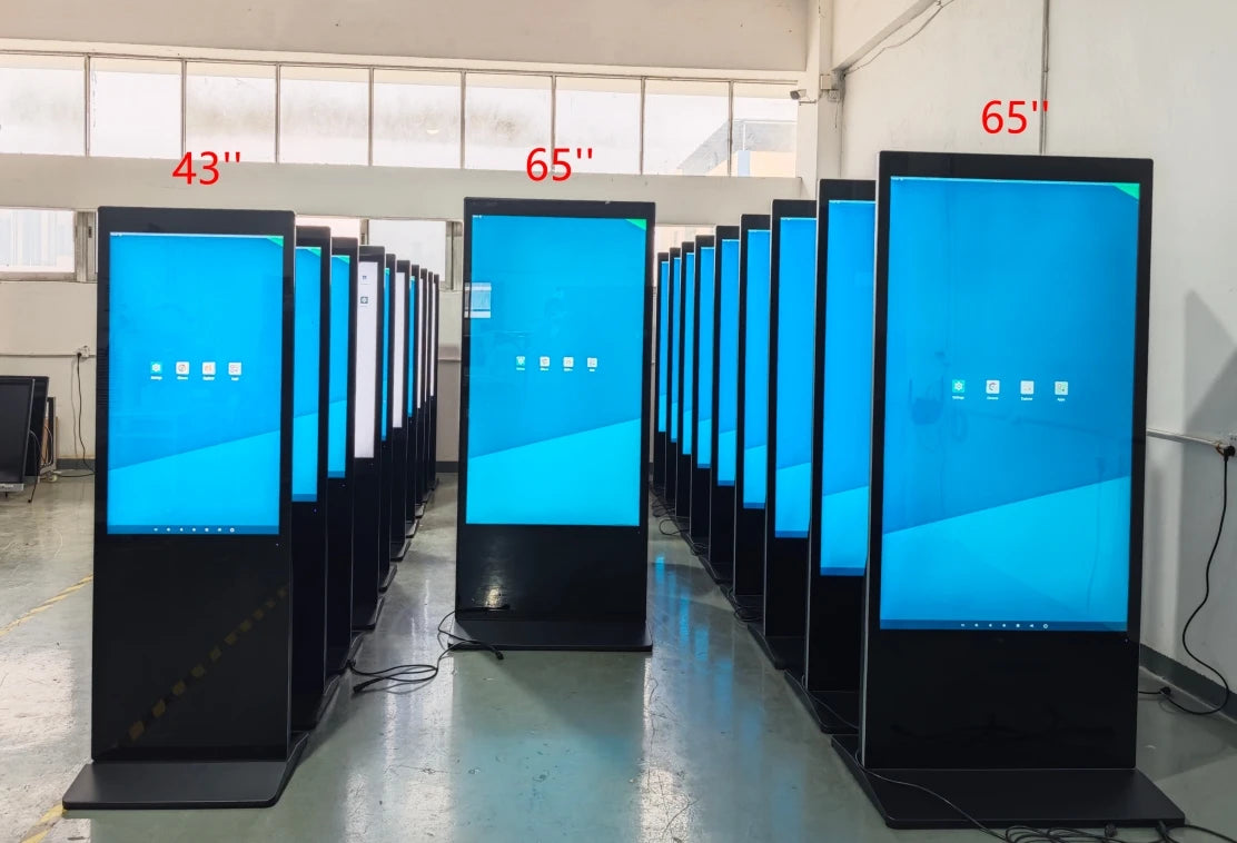 55" Inch Digital Signage and Displays Kiosk Totem LCD Touch Screen Indoor Smart WIFI Floor Stand Advertising Player