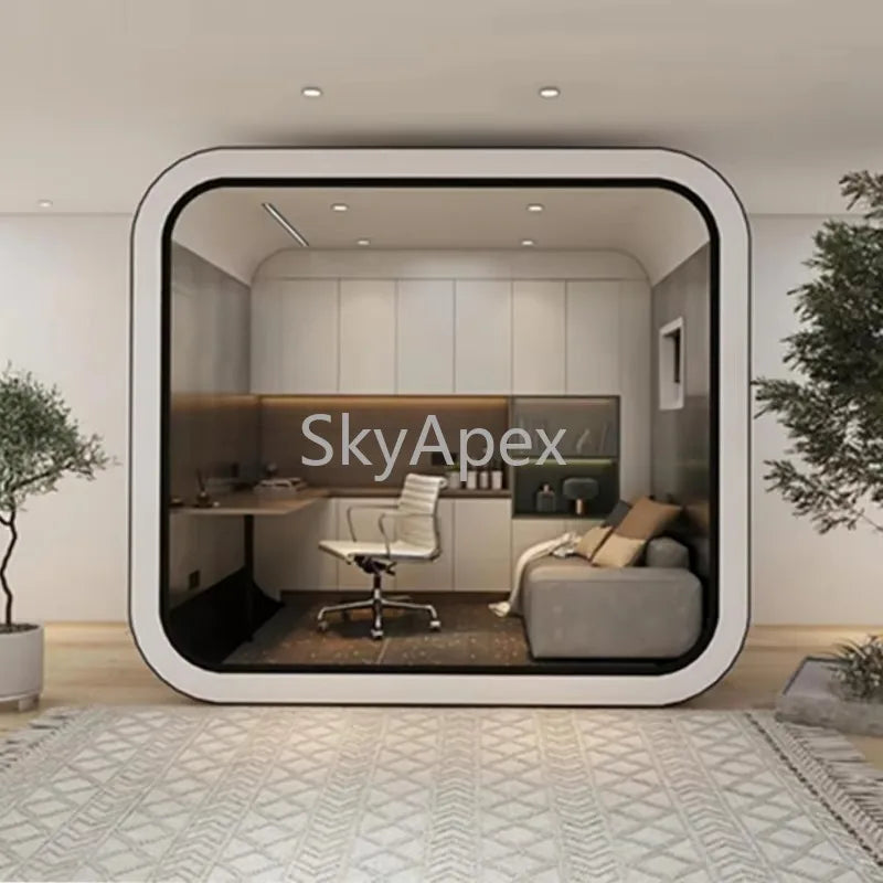 ISO CE Certified Customizable Modular 20ft Smart Apple Cabin Container House with Bathroom Movable Hotel  Use  Windproof  Stable