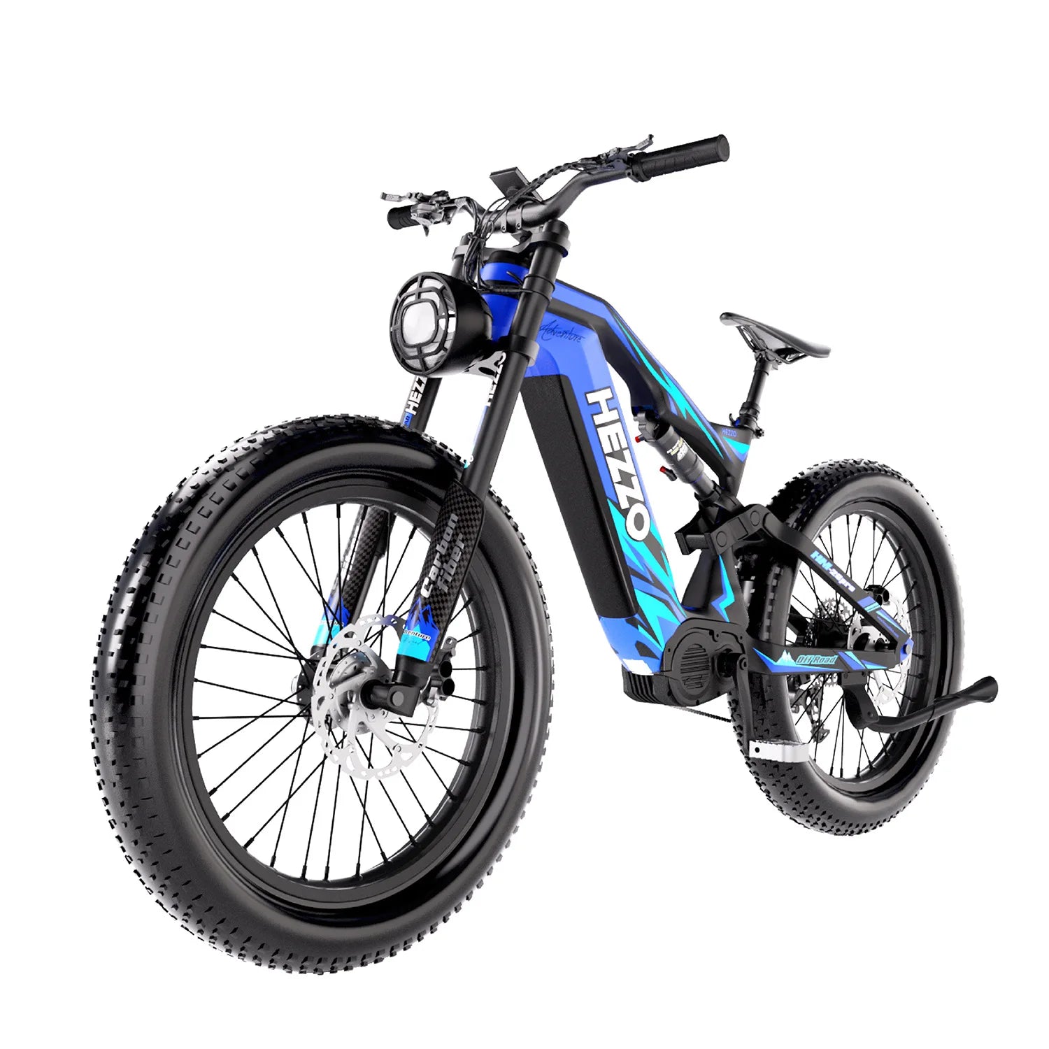 52V 1000W Carbon Fiber E-Bike Mid-Drive Electric Bicycle with 21Ah Lithium Battery Wide-Tire 9-Speed Eco-Friendly Bike