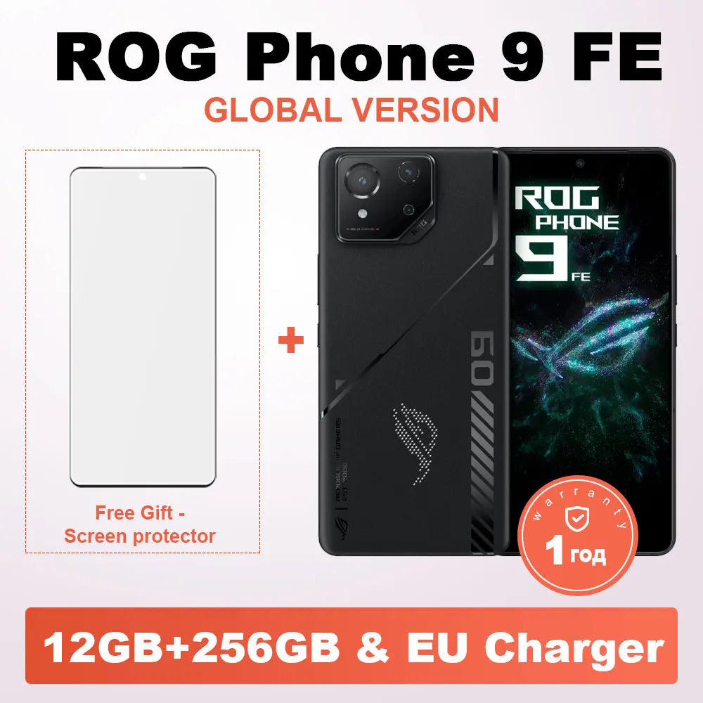 ASUS ROG Phone 9 FE Global Version 5G Gaming Phone Snapdragon 8 Gen 3 6.78" 185Hz AMOLED Display 50MP Sony IMX890 65W Charging