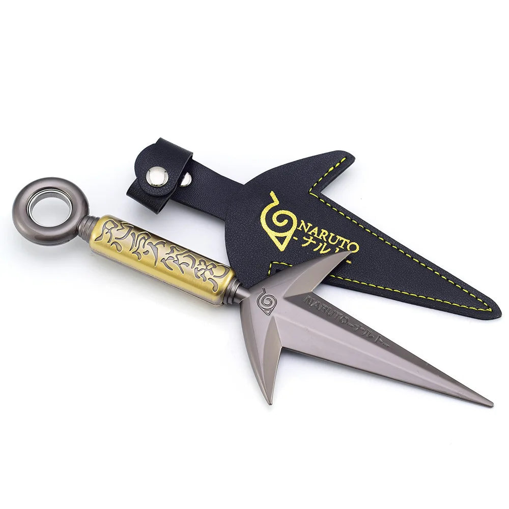 3 Styles Namikaze Minato Weapon 23cm/9.84inch Rotatable The Art of Flying Thunder God Kunai Metal Craft Model Turn Ninja Toys