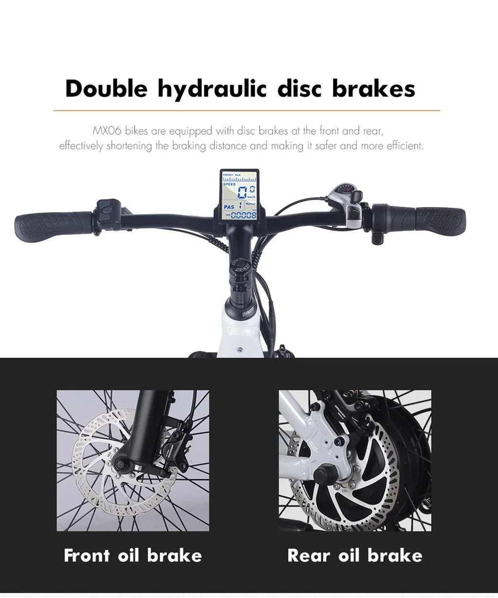 Mountain Electric Bike 500W Motor 48V17.5 Lithium battery 26-inch Tire Urban Commuter Electric Bike  Beach Travel E-Bike