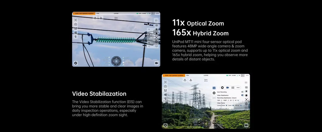 SIYI UniPod MT11 New Generation 4 Light AI Pod Wide-Angle Zoom Thermal Imaging Camera Laser Rangefinder 165 Drones Accessories