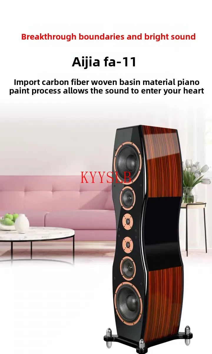 400W Dual 10-inch High-power Floor-standing Speakers Carbon Fiber Units High-fidelity Passive Speakers Home Front Audio 4ohm