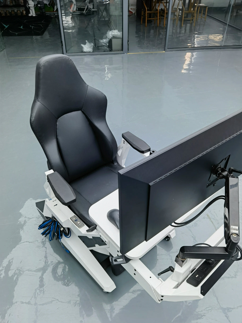 Cheap Comfortable Recline Computer Cockpit Zero Gravity Chair Ergonomic Chair Workstation for 1-2 Monitors