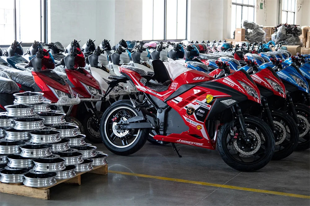High-Speed Luxury Electric Motorcycle 1000W Sport Ebike for Adults Racing Motorcycles with 72V Power