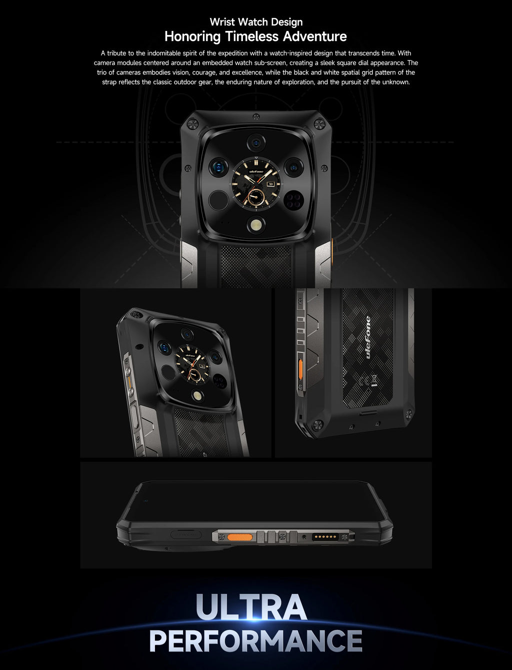 Ulefone Armor 28 Ultra 5G AI Thermal Imaging Rugged Phone 1TB ROM 32GB RAM Dimensity 9300+ Android AMOLED 6.67" Smartphone
