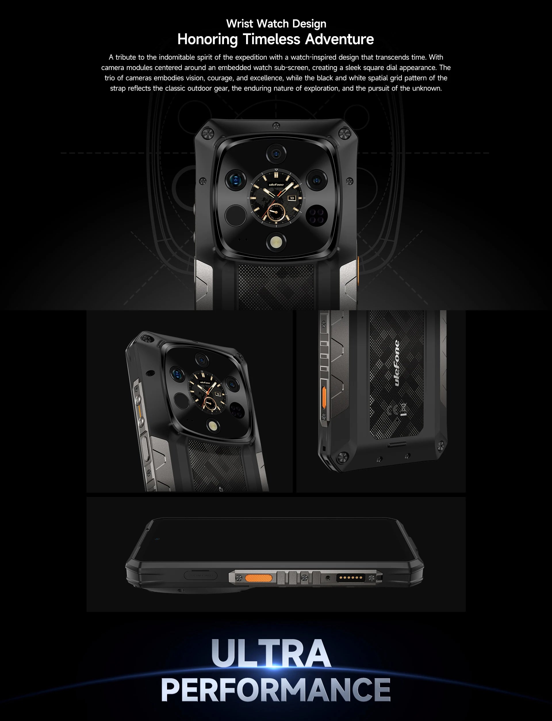 Ulefone Armor 28 Ultra 5G AI Thermal Imaging Rugged Phone 1TB ROM 32GB RAM Dimensity 9300+ Android AMOLED 6.67" Smartphone