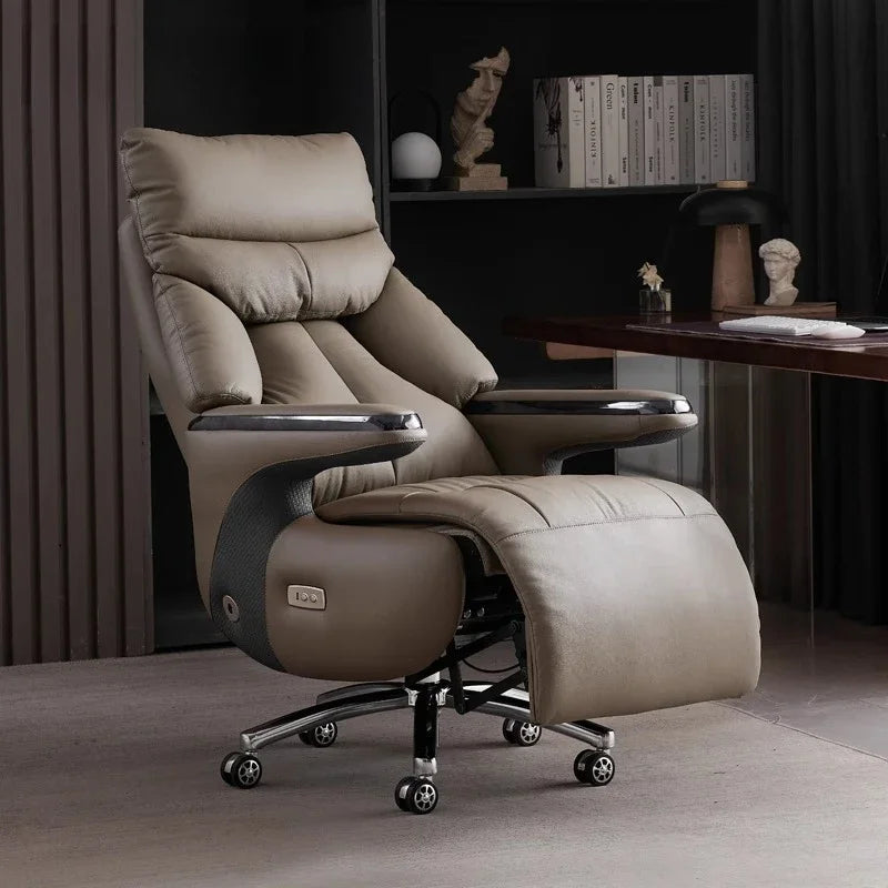 Heating Massage Office Chairs Ventilation Leather Relaxing Portable Desk Chair Recliner Nordic Comfy Silla Home Office
