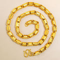 9999 pure gold starburst faceted 8mm necklace men's domineering rich chain 24K real gold jewelry