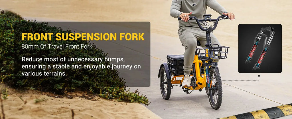 -310 Folding 3Wheel E-bike Electric Trike 750W 20Ah 90MI Adult