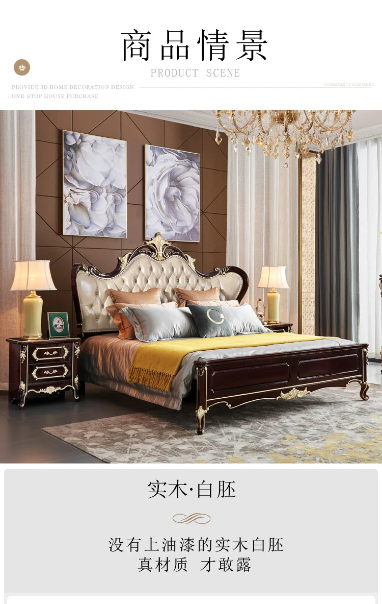 Wooden Modern Bed Frame Double Storage Space Twin Headboards Double Bed Full Size Luxury Muebles De Dormitorio Home FurnitureX