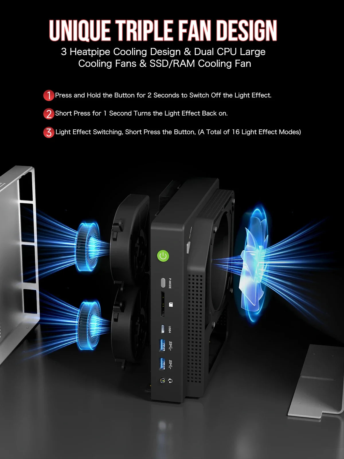 GMKtec Mini PC EVO-X2 AMD Ryzen Al Max+ 395 Mini Gaming ComputerLPDDR5X 128GB 8000MHz (16GB*8) M.2 PCie4.0 SSD WIFI7 BT5.4 USB4