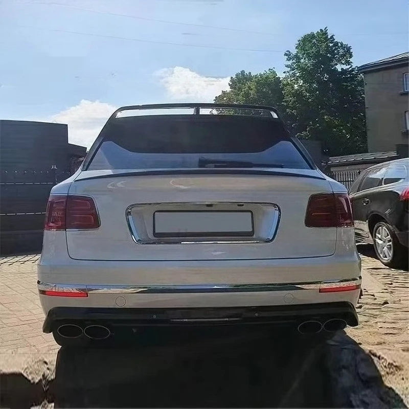 2016-2018 Carbon Fiber forBentley Bentayga V8 Upgrade W12 Style Body Kit Front Lip Rear Lip Spoiler Side Exhaust Pipe Kit