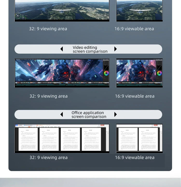 Lifting Rotatable 2k 1ms 44 Inch LCD LED Desktop Computer 120Hz Game Monitors 3840*1080 Gaming Monitor