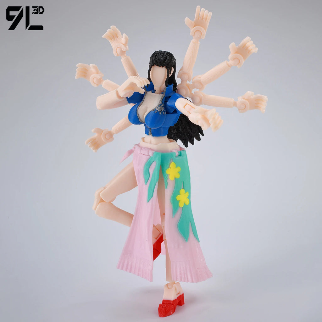 9L3D Printed Anime One Piece Naruto Demon Slayer Dummy13 Lucky T13 Movable Shapeshift Action Figures Mannequin Toys Collectors