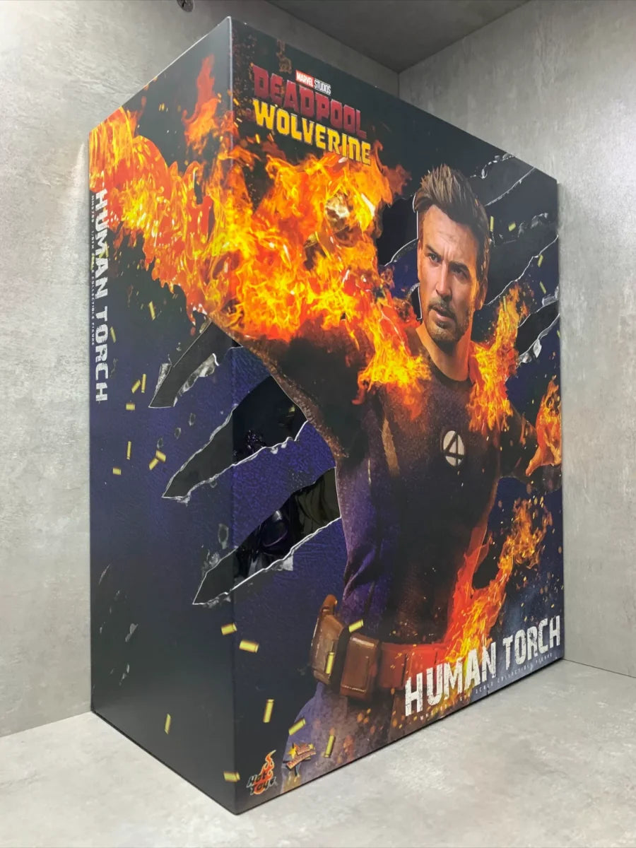 Hottoys MMS789 Marvel Human Torch Action Figure - Collectible Detailed Movie Model Deadpool & Wolverine Adult Collectors Item