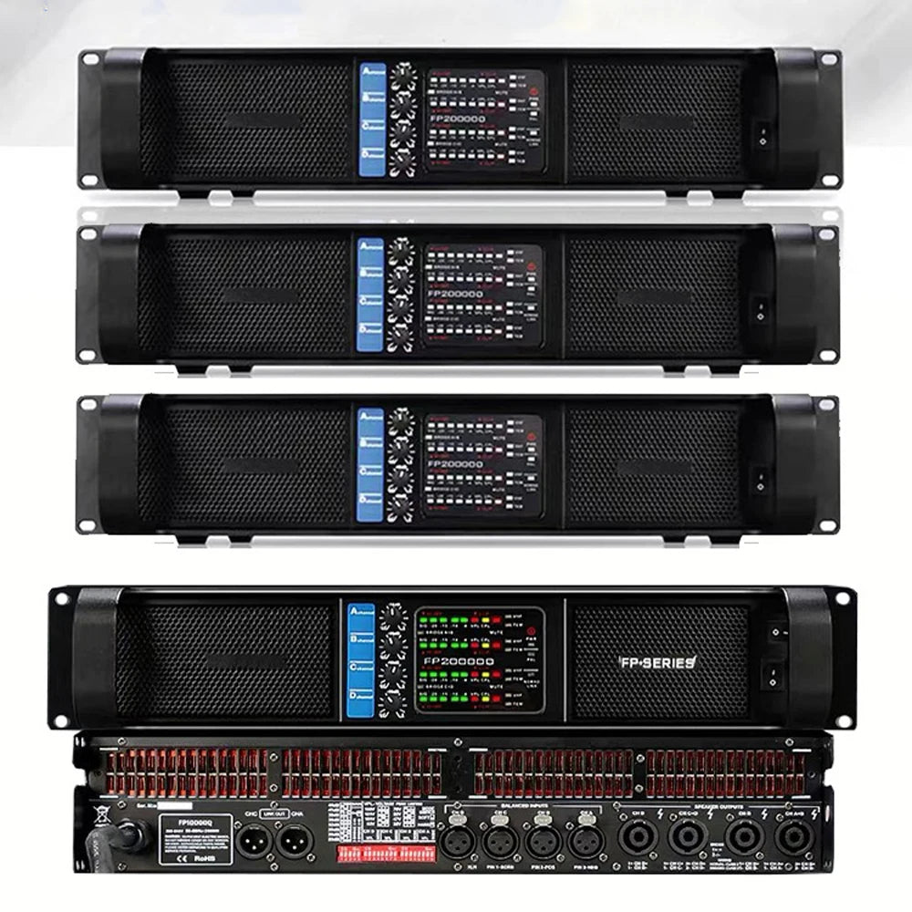 FP20000Q 4x7000W Professional Power Amplifier 4 Channels Audio DJ Subwoofer Preamplifier Class TD Line Array Speaker Amplifier