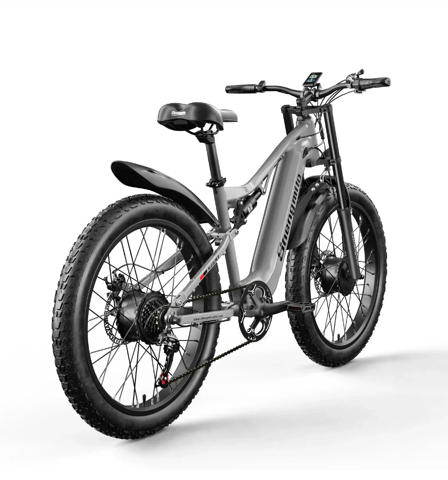 Shengmilo S600 Electric Bicycle 2000W dual motor 48V 35AH Dual batteries electric bike 50km/h 26 Inch tire off road Beach E-bike
