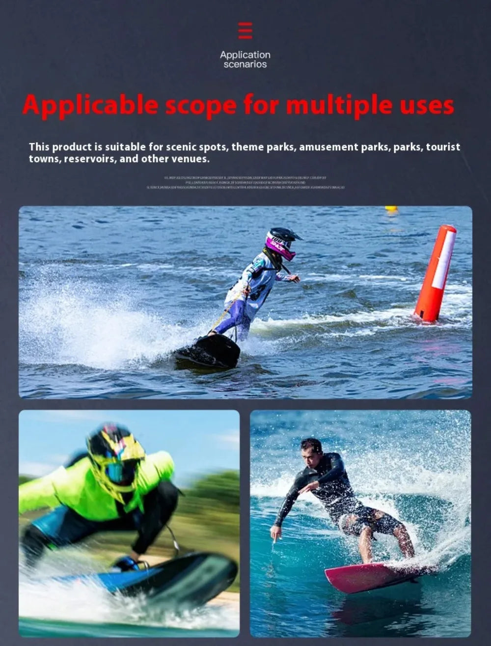 Carbon Fibre Powered Water Float Board Electric Surfboard Special Skateboard Electric Surfboard 15 KW Professional Carbon Fibre