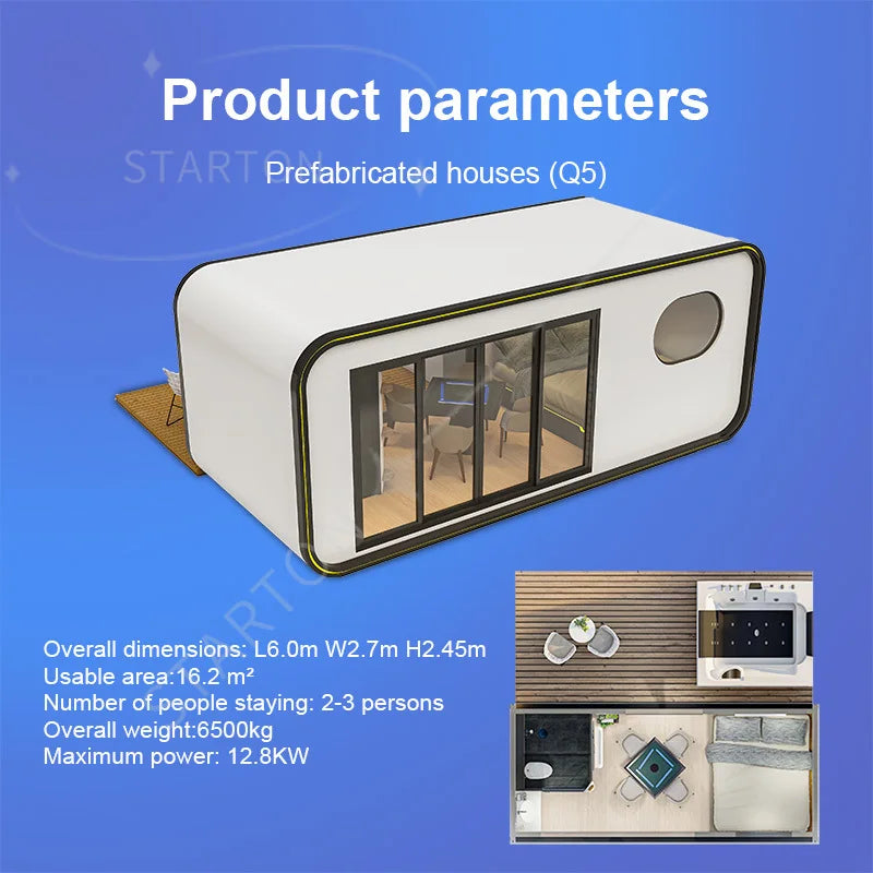 Complete Kits House Container Space Capsule Home Prefab Modular Large Hurricane Proof House Vip Room Capsule Mobile Home