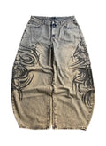 2026 New Y2K Striped Ripped Baggy Jeans for Men Women Harajuku Hip Hop Wide Leg Pants Korean Fashion Couple Casual Trousers