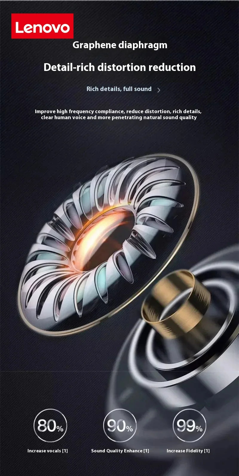 2026 Original Lenovo Wireless Bluetooth Headphones Sleek Design Superior Mini bluetooth Headset Life Comfortable Sports Daily Us