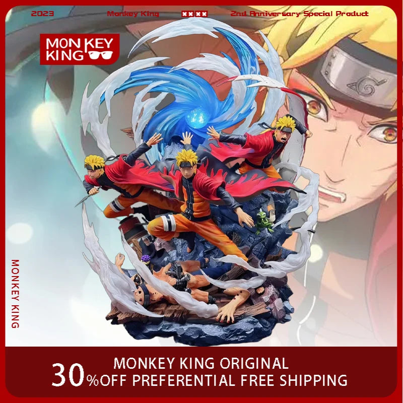 30cm Anime Peripherals Figure Uzumaki Naruto Can Glow Anime Model Collect Pvc Desktop Ornament Decorations Children Toys Gift