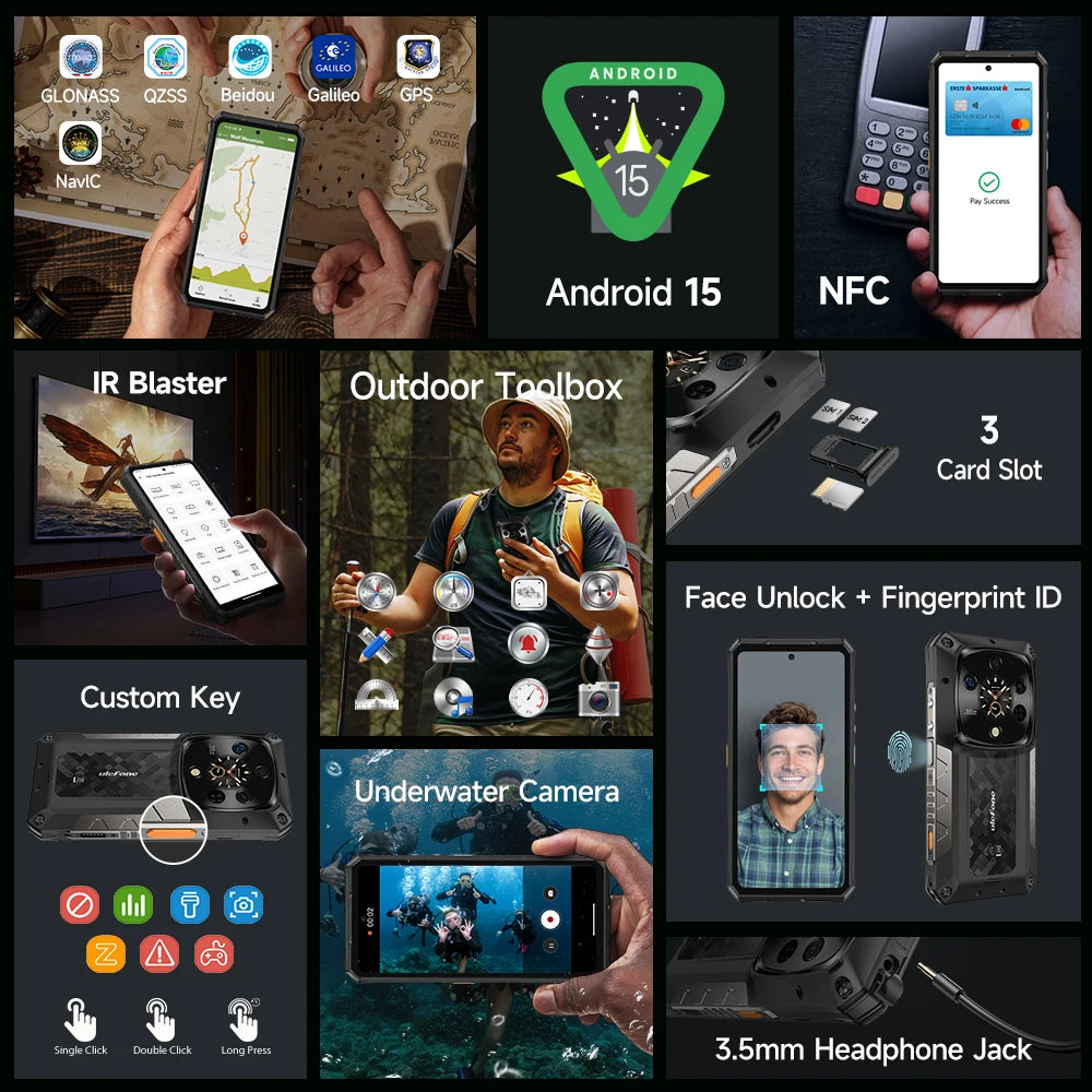 【Ships from US 】Ulefone Armor 28 Ultra 5G AI Rugged Phone 1TB ROM+32GB RAM Android Smartphone AMOLED 6.67" 10600mAh Mobile pho