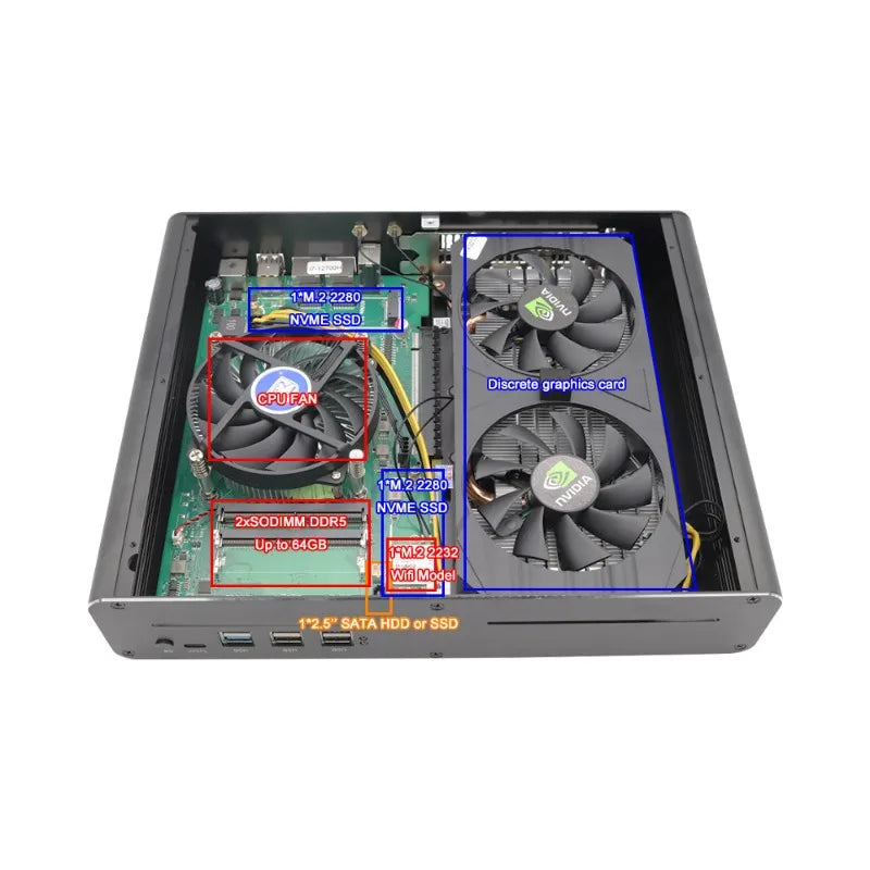 Desktop mini computer host full set of 13th generation i7/i9 high-end i5 e-sports game book